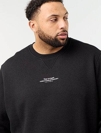 Sweatshirt van molton met opschrift