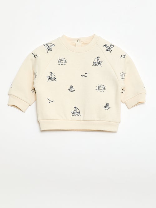 Sweatshirt van molton met raglanmouwen - Kiabi