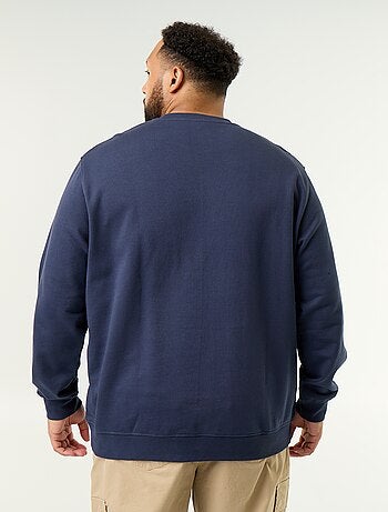 Sweatshirt van ongeruwde molton met opdruk