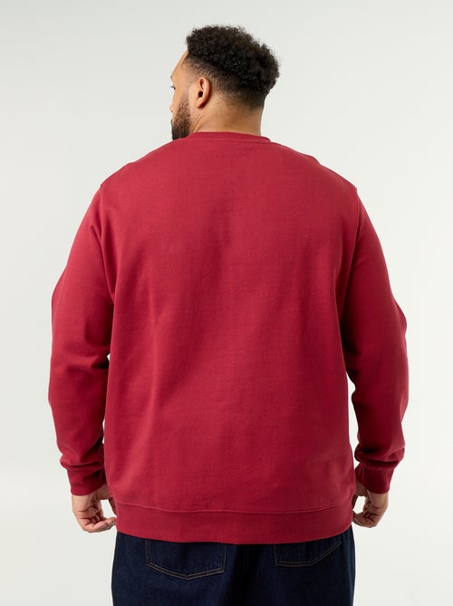Sweatshirt van ongeruwde molton met opdruk - Kiabi