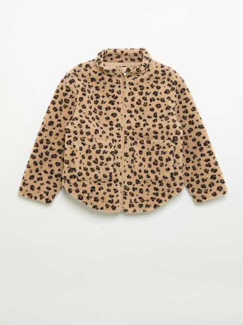 Sweatshirt van schapenvachteffectstof met opstaande kraag - Kiabi Sweatshirt van schapenvachteffectstof met opstaande kraag - Kiabi
