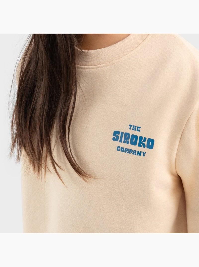 Sweatshirt voor meisjes Beige - Kiabi