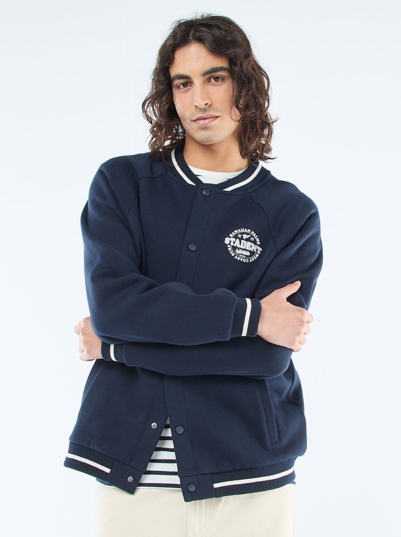 Sweatvest in Amerikaanse stijl Blauw - Kiabi