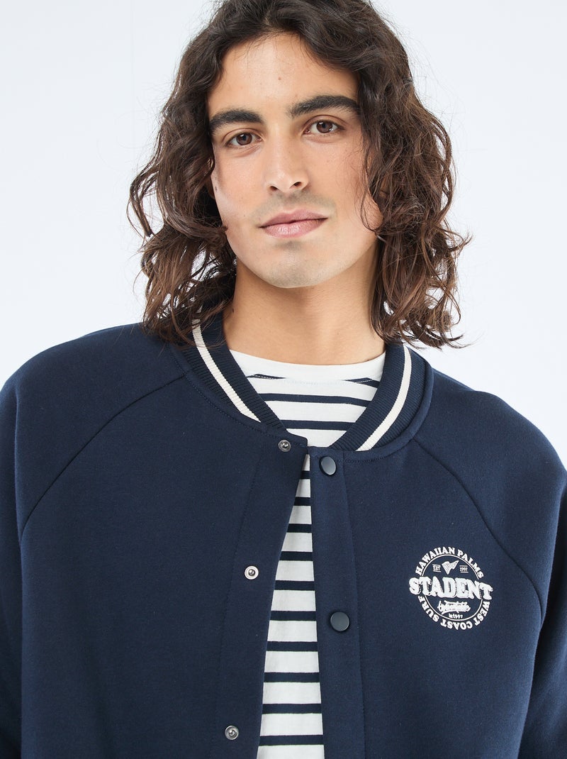 Sweatvest in Amerikaanse stijl Blauw - Kiabi