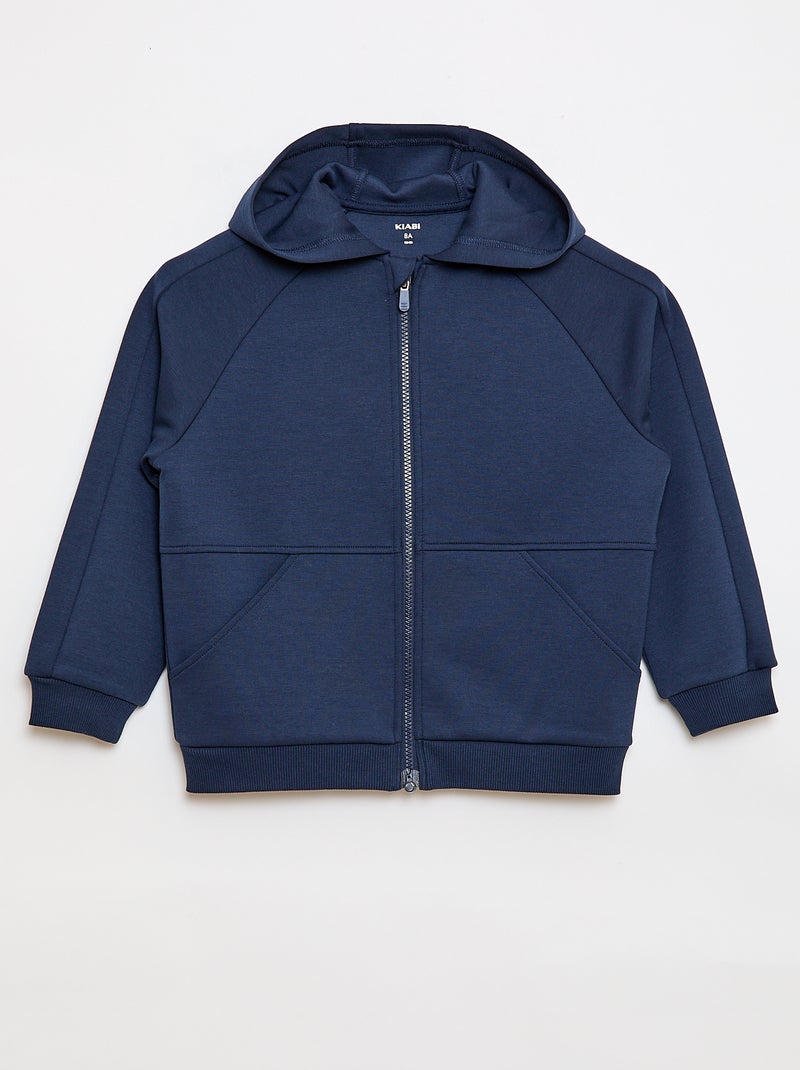 Sweatvest met capuchon - gemakkelijk aan te trekken collectie Blauw - Kiabi