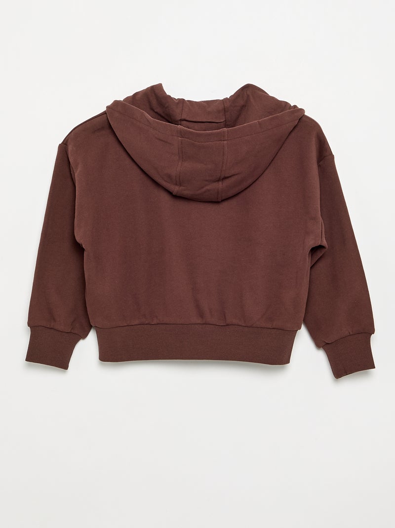 Sweatvest met capuchon Bruin - Kiabi