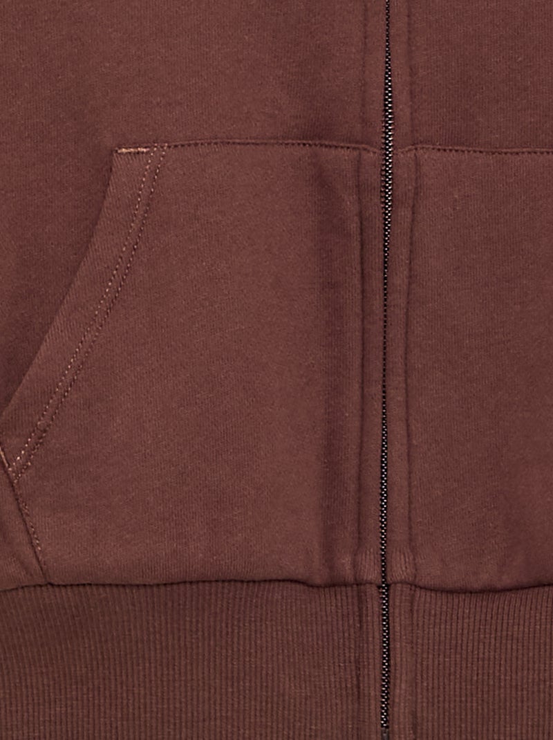 Sweatvest met capuchon Bruin - Kiabi