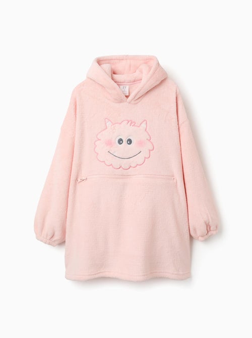 Sweatvest met capuchon van coral fleece 'monsters van emoties' - Kiabi