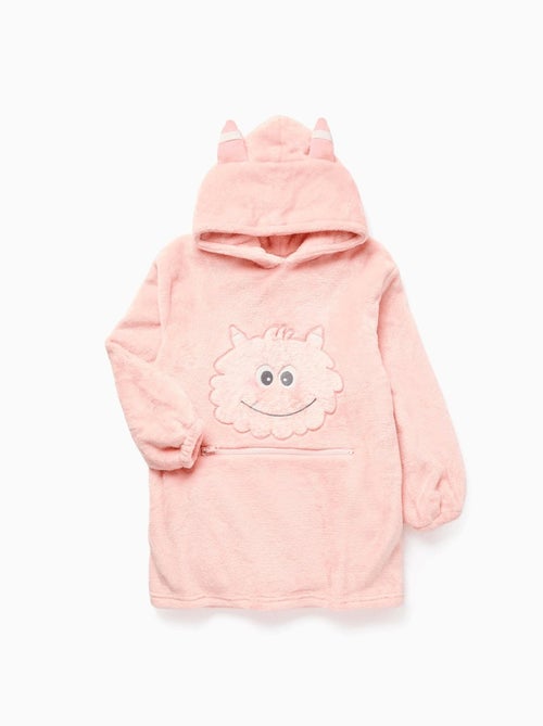 Sweatvest met capuchon van coral fleece 'monsters van emoties' - Kiabi