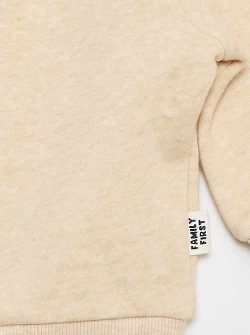 Sweatvest met rits en capuchon van geborstelde fleece - Kiabi