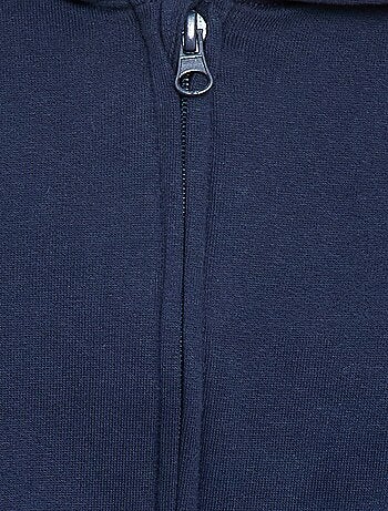 Sweatvest met rits en capuchon van geruwde fleece