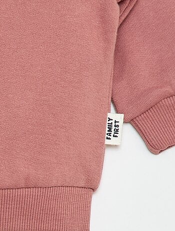 Sweatvest met rits en capuchon van geruwde fleece