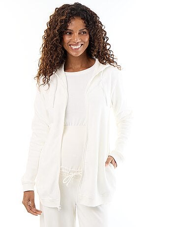 Sweatvest met rits en capuchon voor borstvoeding