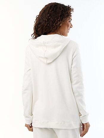 Sweatvest met rits en capuchon voor borstvoeding