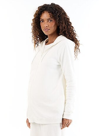 Sweatvest met rits en capuchon voor borstvoeding