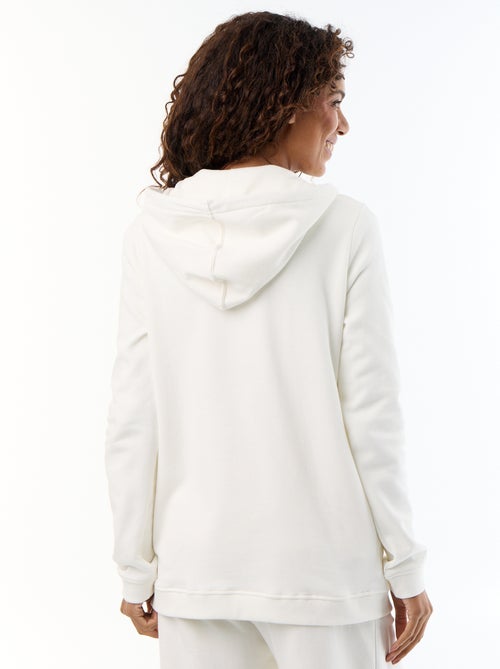 Sweatvest met rits en capuchon voor borstvoeding - Kiabi