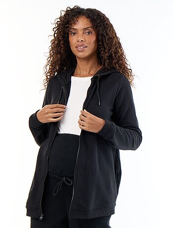 Sweatvest met rits en capuchon voor borstvoeding