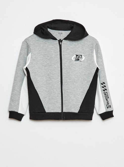 Sweatvest met rits en kap - Kiabi