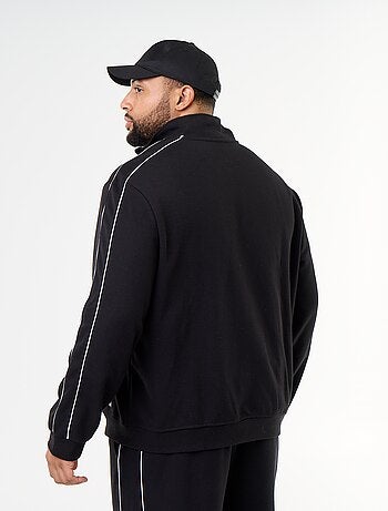 Sweatvest met rits van lichte molton