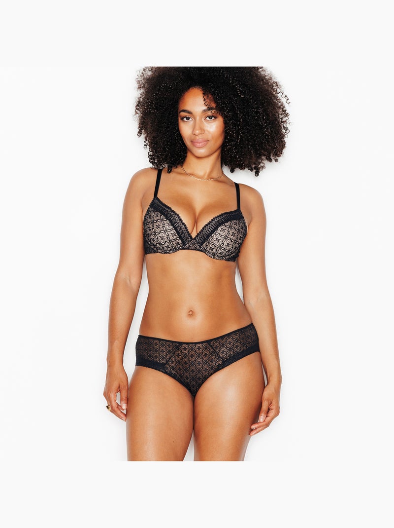 Sweet shorty kant roze Zwart - Kiabi