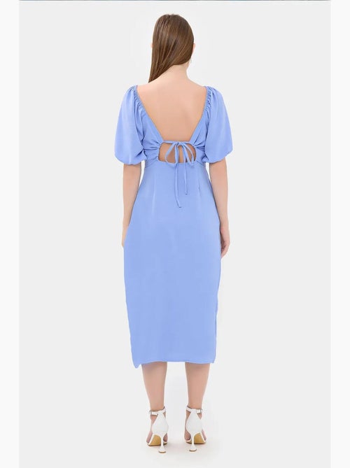 Sweetheart hals midi-jurk met zijsplit hiccup - Kiabi Sweetheart hals midi-jurk met zijsplit hiccup - Kiabi