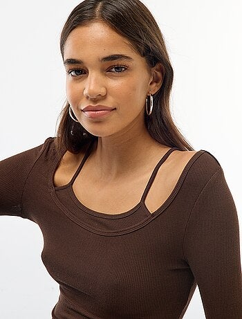 T-shirt - Débardeur effet 2 en 1