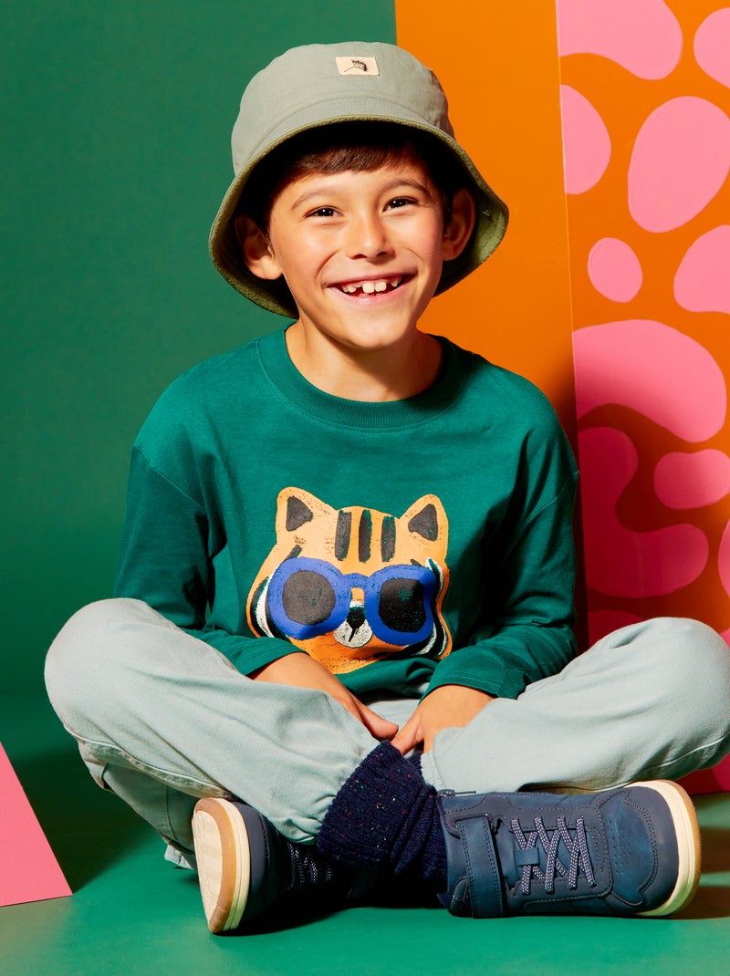 T-shirt - 'Grafik Edition' GROEN - Kiabi