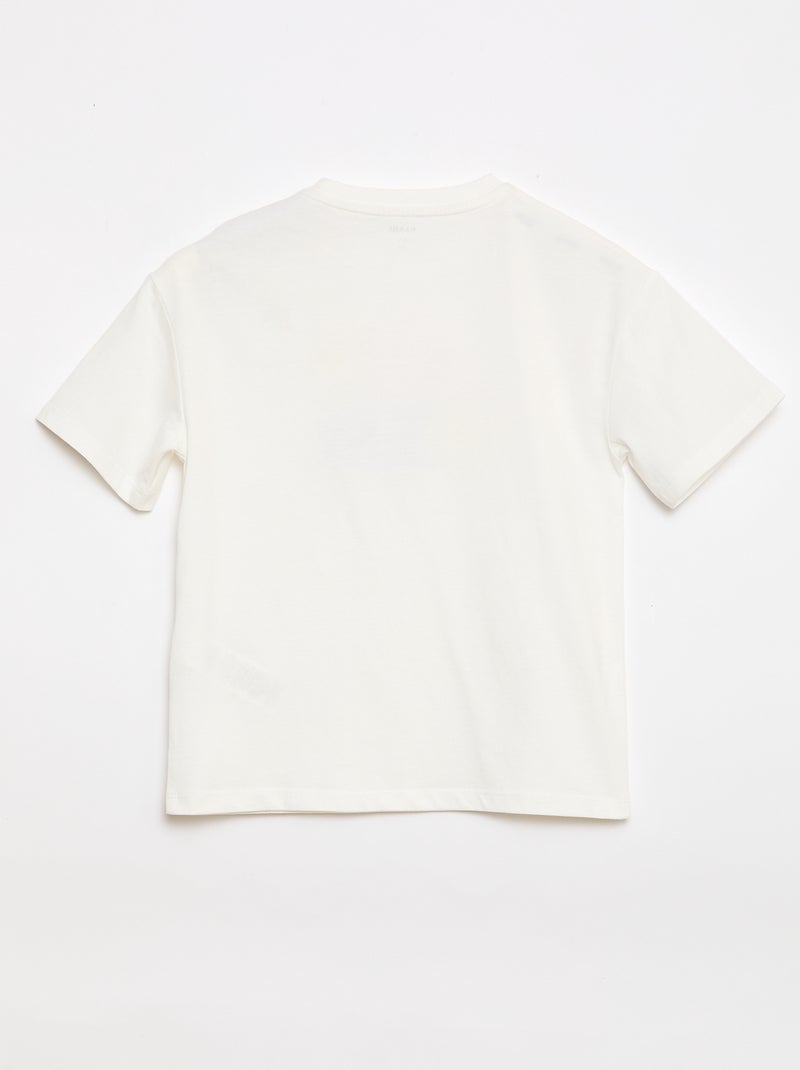 T-shirt - Makkelijk aan te trekken collectie Wit - Kiabi