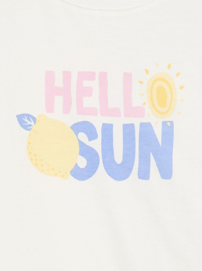 T-shirt - Makkelijk aan te trekken collectie Wit - Kiabi
