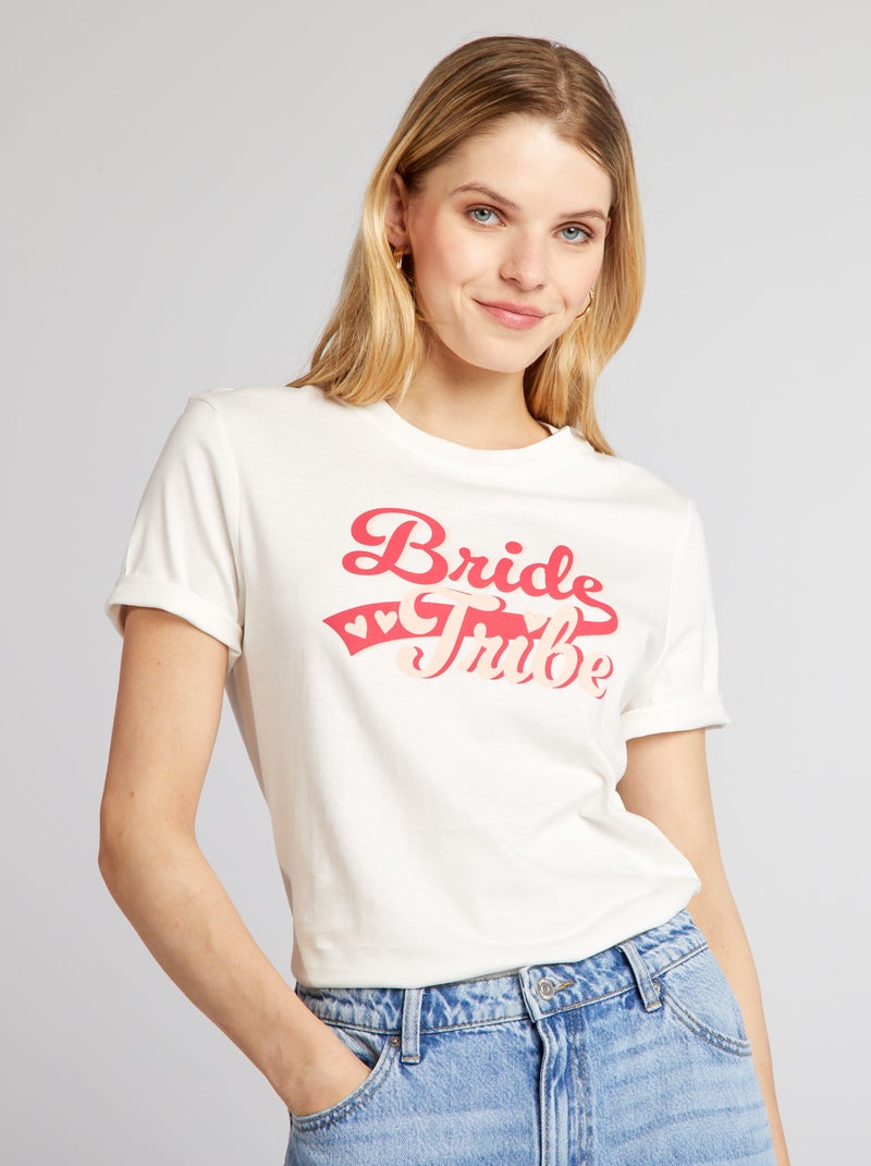 T-shirt - Vrijgezellendag WIT - Kiabi