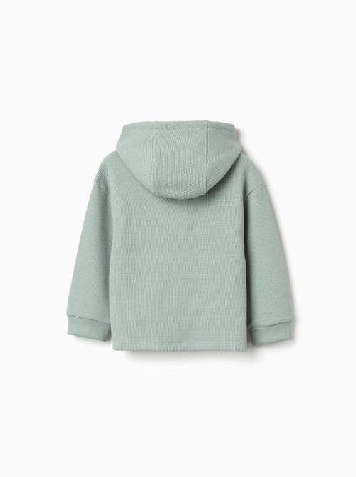 T-shirt à capuche avec imprimé et poche - Kiabi