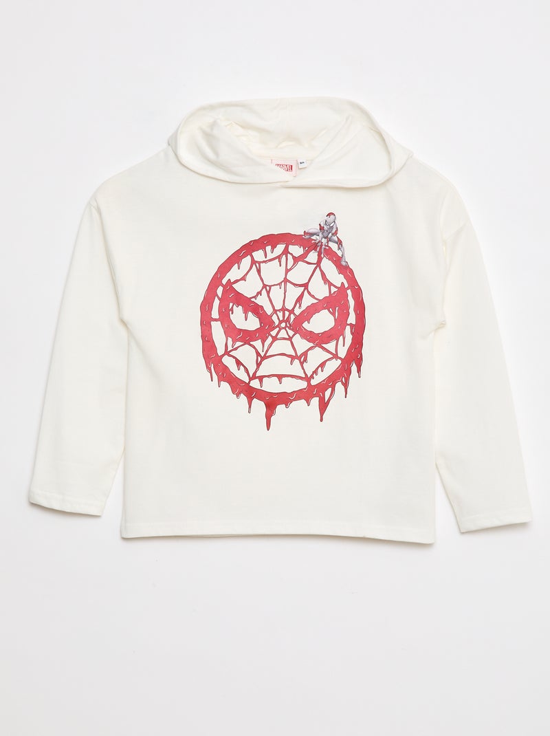 T-shirt à capuche 'Avengers' Beige/rouge - Kiabi