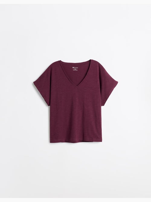 T-shirt à col en V, MO Fashion - Kiabi