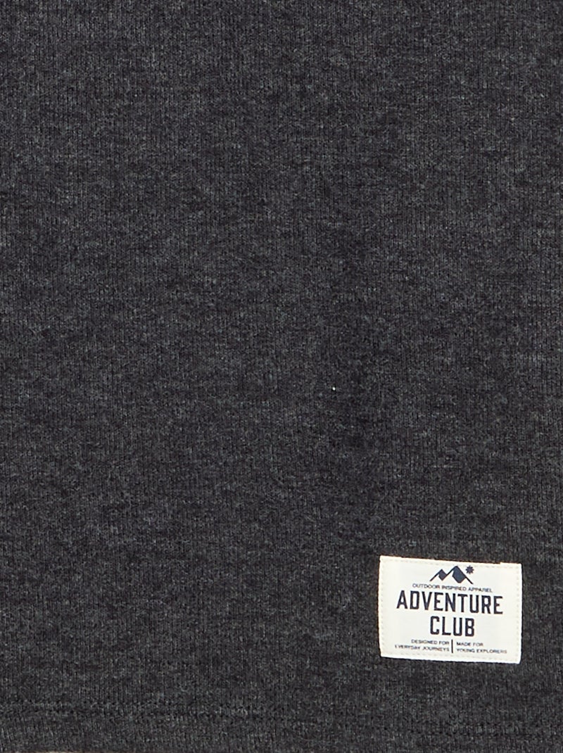 T-shirt à col montant Gris foncé/anthracite - Kiabi