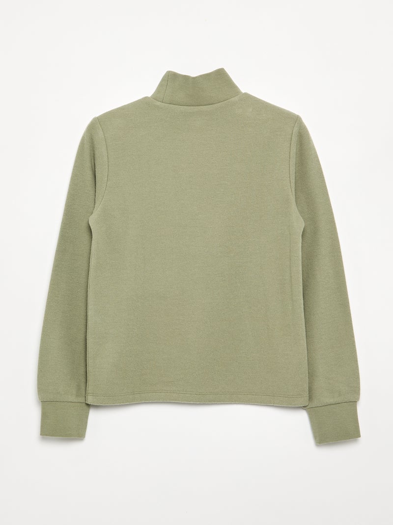 T-shirt à col montant Vert - Kiabi