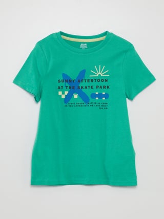 T-shirt à col rond avec imprimé