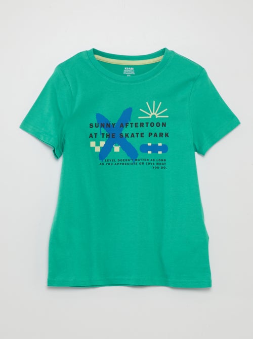 T-shirt à col rond avec imprimé - Kiabi