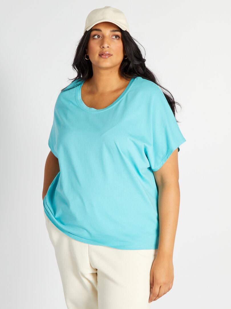 T-shirt basique manches longues et col rond en coton pour fille Lilax 7