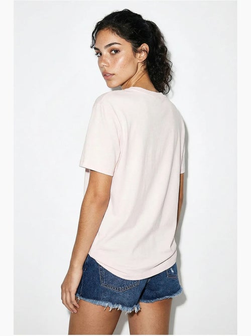 T-shirt à col rond brodé lucci - Kiabi
