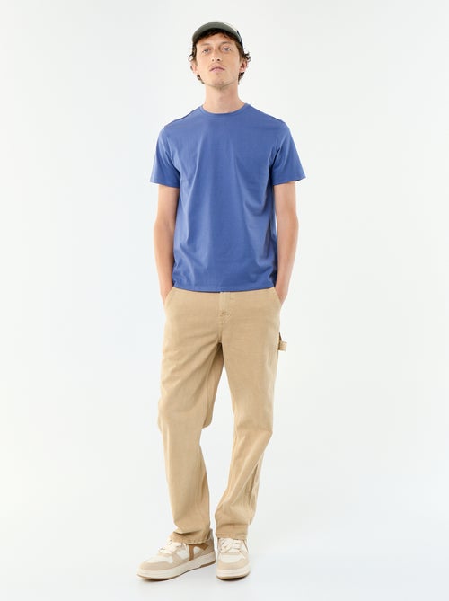 T-shirt à col rond en coton - Tough Cotton™ - Kiabi