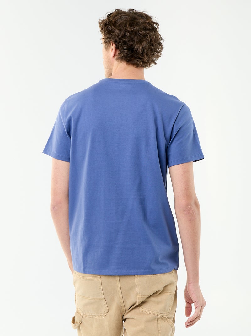 T-shirt à col rond en coton - Tough Cotton™ Bleu - Kiabi
