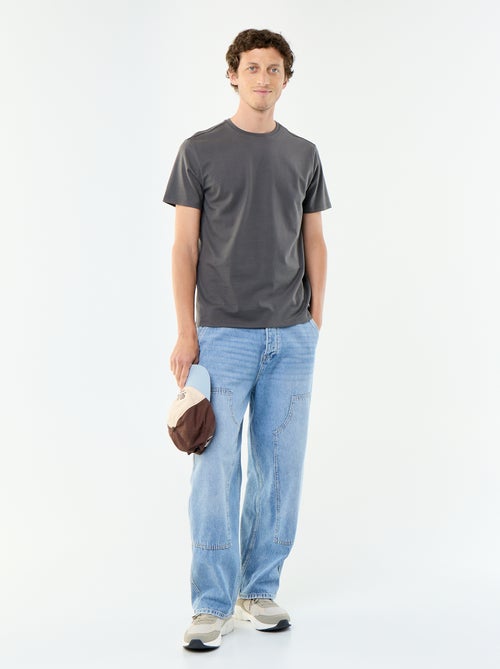 T-shirt à col rond en coton - Tough Cotton™ - Kiabi T-shirt à col rond en coton - Tough Cotton™ - Kiabi