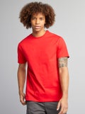 T-shirt à col rond en coton - Tough Cotton™ rouge - Kiabi