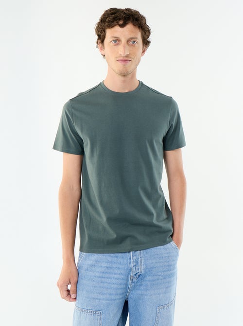 T-shirt à col rond en coton - Tough Cotton™ - Kiabi