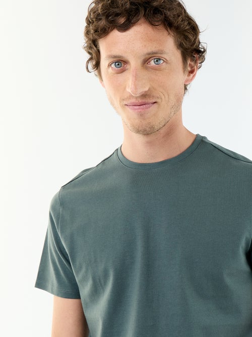 T-shirt à col rond en coton - Tough Cotton™ - Kiabi