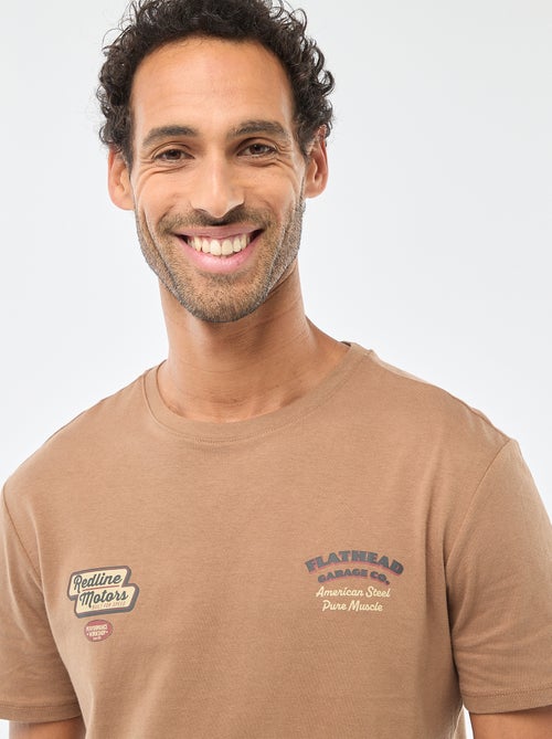 T-shirt à col rond et manches courtes imprimé - Kiabi