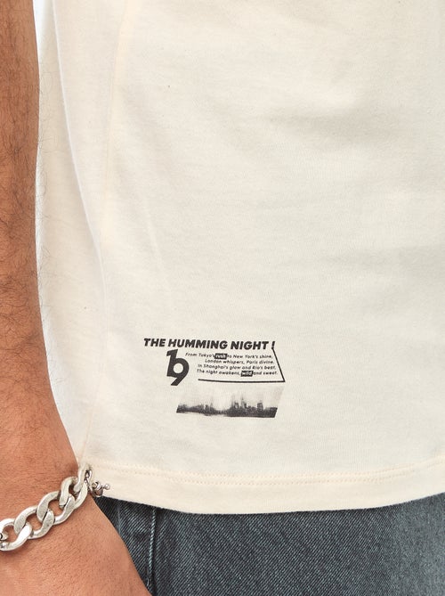 T-shirt à col rond et manches courtes imprimé - Kiabi