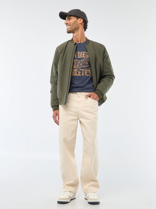 T-shirt à col rond et manches courtes imprimé - Kiabi