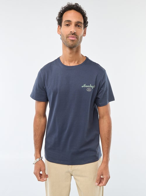 T-shirt à col rond et manches courtes imprimé - Kiabi