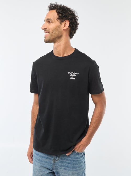 T-shirt à col rond et manches courtes imprimé - Kiabi